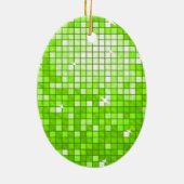 Disco Tegels Groen ornament ovaal (Achterkant)