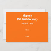 Disco Tegels Oranje 'jullie zijn uitgenodigd' teks Kaart (Achterkant)