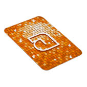 Disco Tegels Oranje premium monogram magnet Magneet (Rechterzijde)
