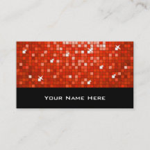 Disco Tegels Rood visitekaartje zwart