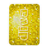 Disco Tegels Yellow "diva" premium magneet (Verticaal)