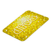 Disco Tegels Yellow "diva" premium magneet (Linkerzijde)