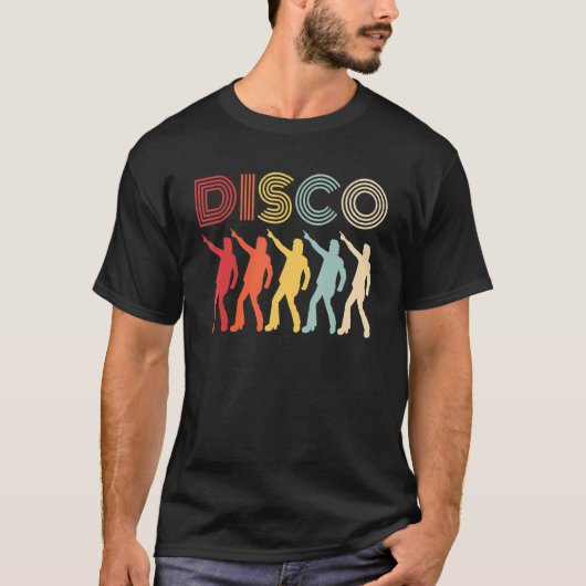 Disco Thed Party 70's Retro 70's Dansend T-shirt (Voorkant)