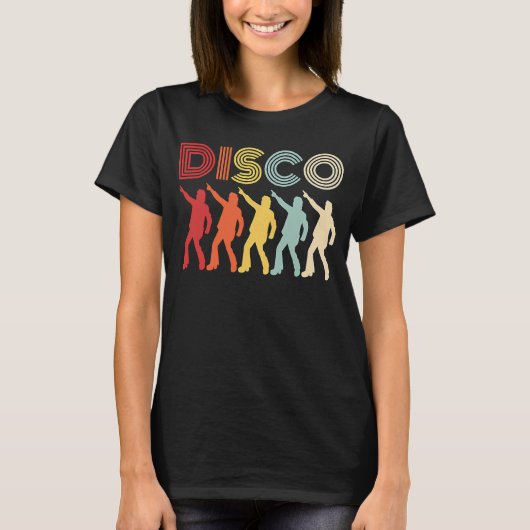 Disco Thed Party 70's Retro 70's Dansend T-shirt (Voorkant)
