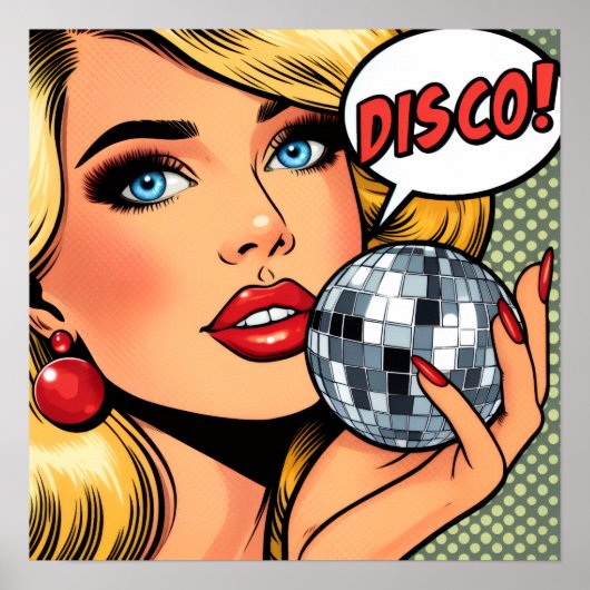 Disco-thema poster art  (Voorkant)