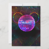 Disco-thema verjaardagsuitnodiging voor kinderen kaart (Achterkant)