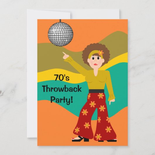 Disco Theme Party uit 1970 Kaart (Voorkant)