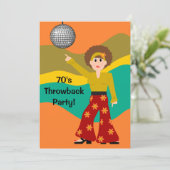 Disco Theme Party uit 1970 Kaart (Staand voorkant)