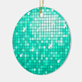 Disco Tiles Aqua ornament round (Links)