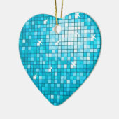 Disco Tiles Blue-sierhart Keramisch Ornament (Links)