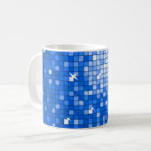 Disco Tiles Dark Blue-mok Koffiemok (Voorkant links)