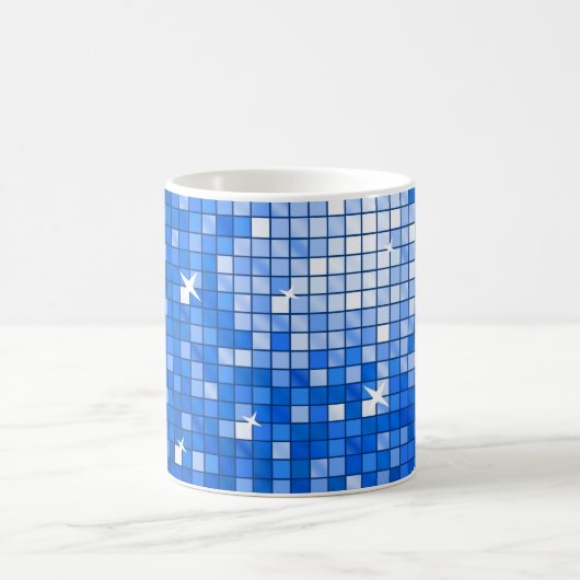 Disco Tiles Dark Blue-mok Koffiemok (Center)