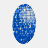 Disco Tiles Dark Blue ornament oval (Rechts)