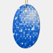 Disco Tiles Dark Blue ornament oval (Links)