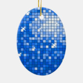 Disco Tiles Dark Blue ornament oval (Achterkant)
