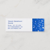 Disco Tiles Dark Blue side skinny white Mini Visitekaartje (Achterkant)