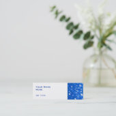 Disco Tiles Dark Blue side skinny white Mini Visitekaartje (Staand voorkant)