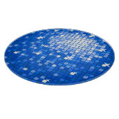 Disco Tiles Dark Blue-snijbord rond Snijplank (Hoek)