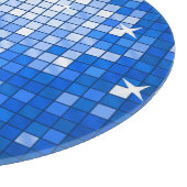 Disco Tiles Dark Blue-snijbord rond Snijplank (Hoek)