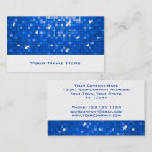 Disco Tiles Dark Blue visitekaartje white (Voorkant / Achterkant)