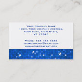 Disco Tiles Dark Blue visitekaartje white (Achterkant)