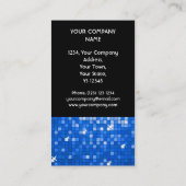 Disco Tiles Dark Blue visitekaartje zwart portret (Achterkant)