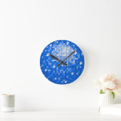 Disco Tiles Dark Blue Wall klok (Huis)