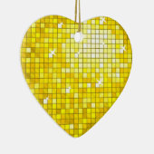 Disco Tiles Geel sierhart Keramisch Ornament (Rechts)