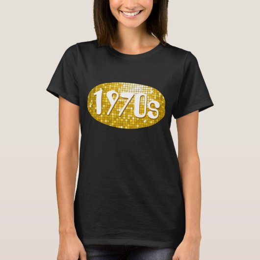 Disco Tiles "Gold" 1970 t-shirt (Voorkant)