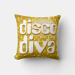 Disco Tiles "Gold" 'disco diva' gooien kussen