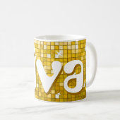 Disco Tiles "Gold" mok "diva" (Voorkant rechts)