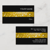 Disco Tiles "Gold" visitekaartje tegelband zwart (Voorkant / Achterkant)