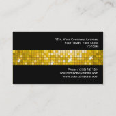Disco Tiles "Gold" visitekaartje tegelband zwart (Achterkant)