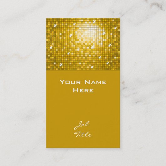 Disco Tiles "Gold" visitekaartje top (Voorkant)
