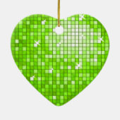 Disco Tiles Green ornament hart (Achterkant)