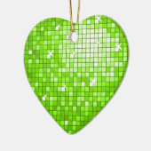 Disco Tiles Green ornament hart (Links)