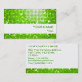 Disco Tiles Green visitekaartje White stripe (Voorkant / Achterkant)