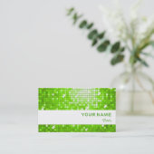 Disco Tiles Green visitekaartje White stripe (Staand voorkant)