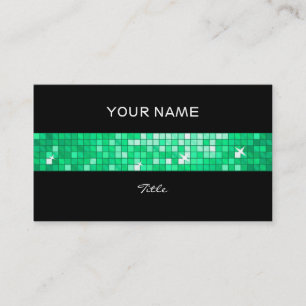 Disco Tiles Jade tile stripe black back Visitekaartje