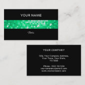 Disco Tiles Jade tile stripe black back Visitekaartje (Voorkant / Achterkant)