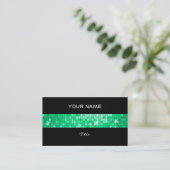 Disco Tiles Jade tile stripe black back Visitekaartje (Staand voorkant)