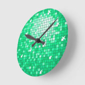 Disco Tiles Jade wandklok (Hoek)