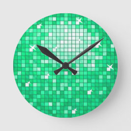 Disco Tiles Jade wandklok