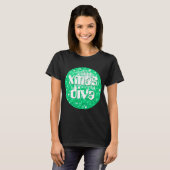 Disco Tiles Jade 'xmas diva' t-shirt zwart (Voorkant volledig)