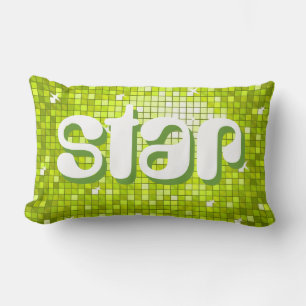 Disco Tiles Limoen 'star' werpt kussen met amelia-