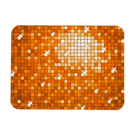 Disco Tiles Oranje premium magneet (Horizontaal)