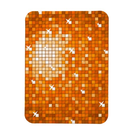 Disco Tiles Oranje premium magneet (Verticaal)
