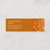 Disco Tiles Oranje side skinny oranje Mini Visitekaartje (Achterkant)