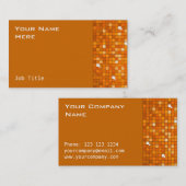Disco Tiles Oranje visitekaartje (Voorkant / Achterkant)