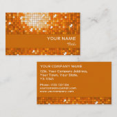 Disco Tiles Oranje visitekaartje oranje streep (Voorkant / Achterkant)